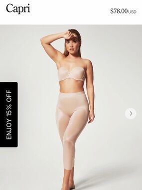 SPANX SPANXshape Invisible Capri Beige Medium